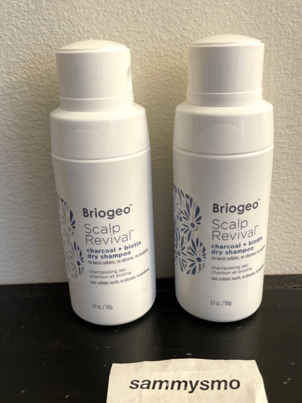 Briogeo Scalp Revival Charcoal + Biotin Dry Shampoo 1.7 oz / 50g x2